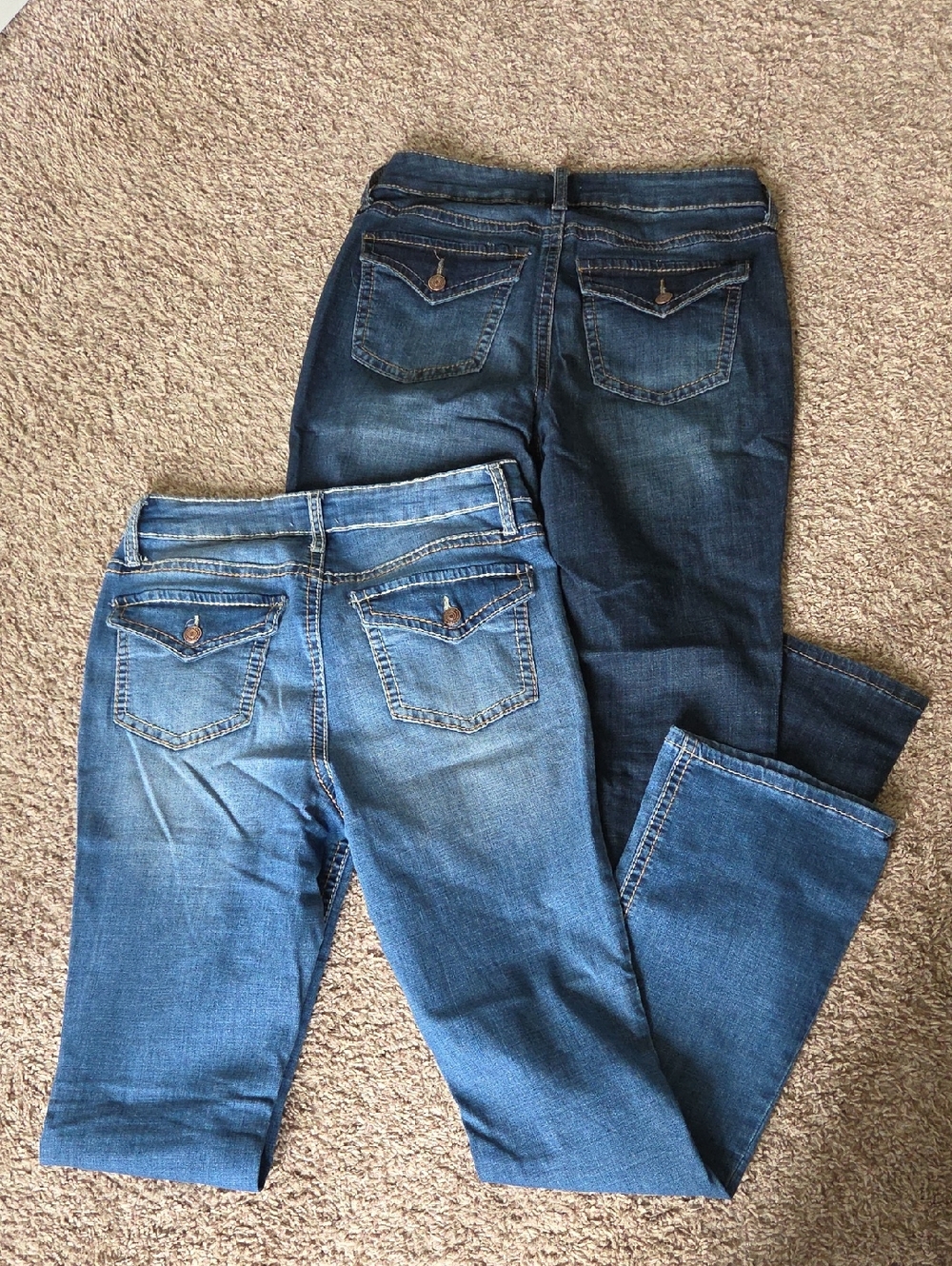 Maurices Women's Bootcut Jeans Pair - Medium Blue & Dark Indigo